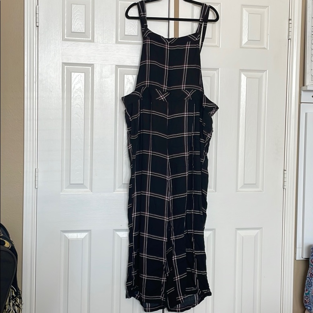 Black And Purple Plaid Jumper